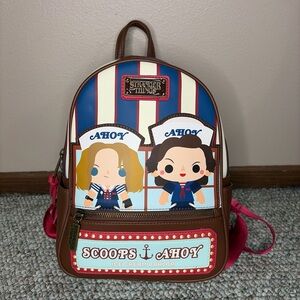 Loungefly Scoops Ahoy Loungefly Mini Backpack - Brown, Blue, White, Red